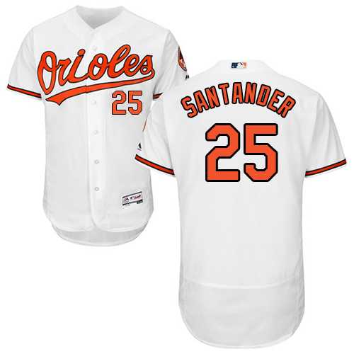 Men's Baltimore Orioles #25 Anthony Santander White Flexbase Authentic Collection Stitched MLB]